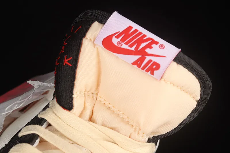 All categories Air Jordan Jordan series basketball shoes Air Jordan 1 Low Travis Scott x Air Jordan 1 Low AJ1 Joe 1 black and white red inverted low-top cultural sneakers DM7866-140